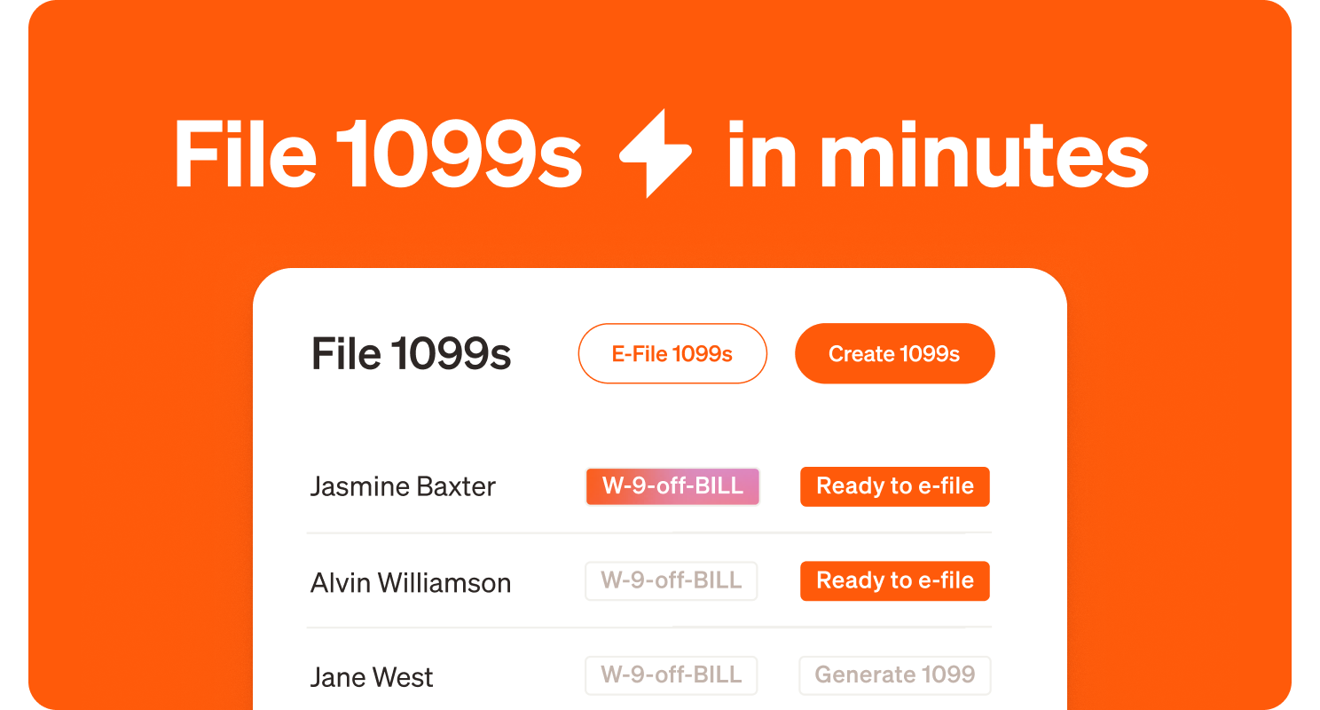 File 1099s in minutes